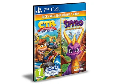 Pacote de Jogos - Crash Team Racing Nitro-Fueled + Spyro Ps4 e Ps5 Psn  Mídia Digital