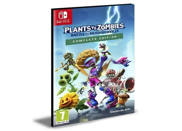 Plantas vs Zombies Batalha por Neighboring Português Nintendo Switch Mídia Digital